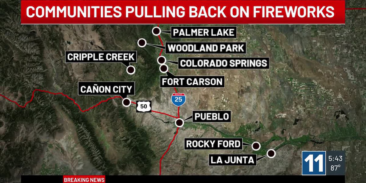 El Paso County leaders urge caution ahead of July 4th as neighboring communities cancel firework displays