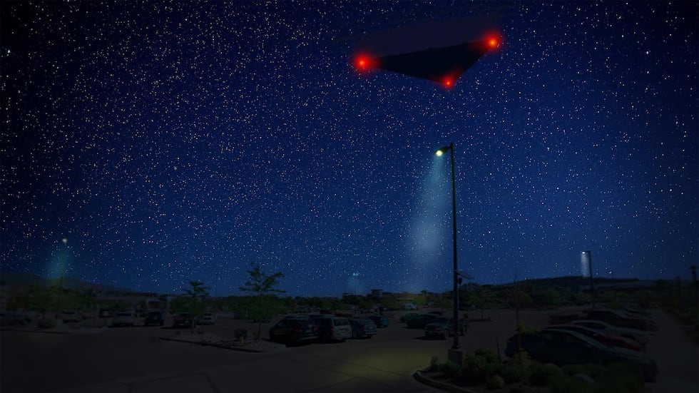 Artistic rendering of a potential UAP sighting in Colorado Springs.