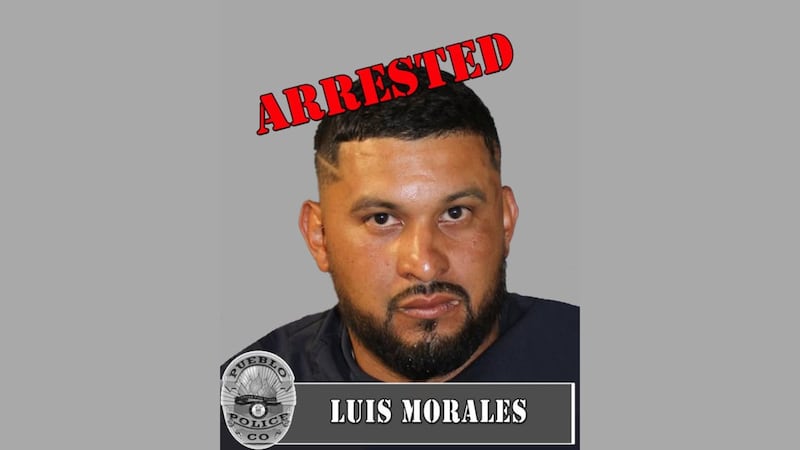 Morales was taken to the Pueblo County Detention Center and booked on multiple charges.
