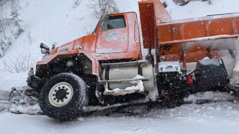 A CDOT plow was stuck during a snowstorm in Colorado on 3/14/21.