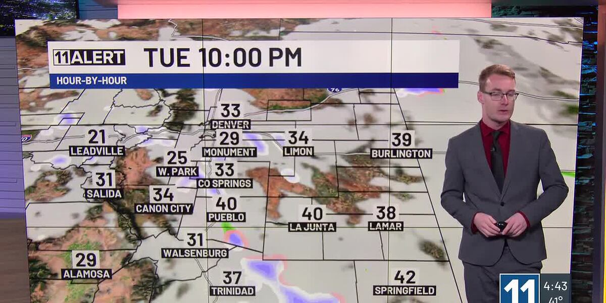 Colorado Springs Monday Forecast: cloudy, snow Tuesday.