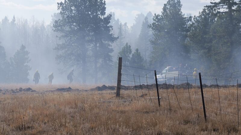 Fire crews at work on Oct. 29, 2024.