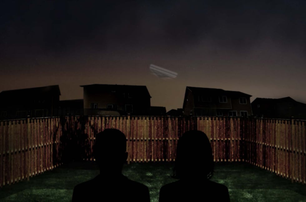 This image is an artistic interpretation of a reported incident near Colorado Springs,...