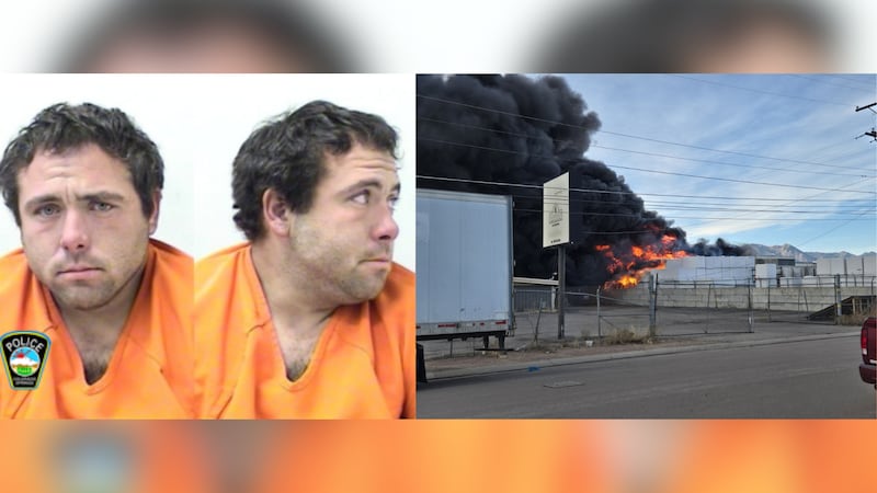 Man arrested in connection with weekend structure fire visible across Colorado Springs