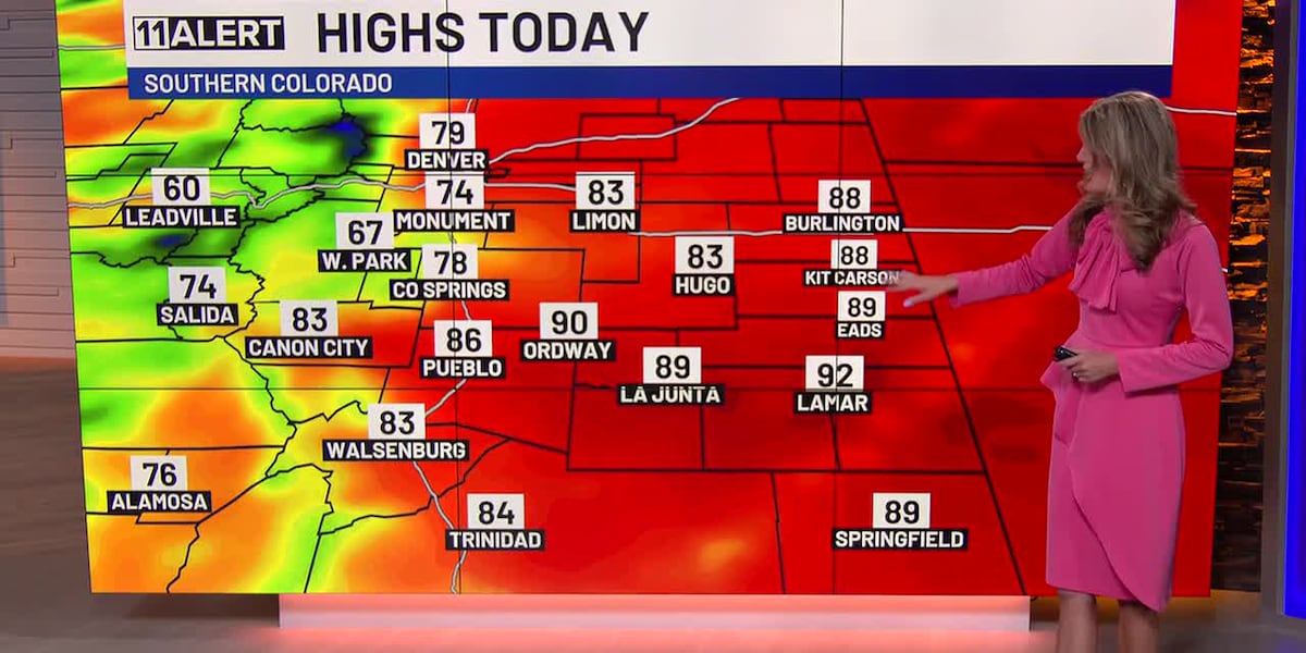 A few shower chances for Sunday and into next week in southern Colorado