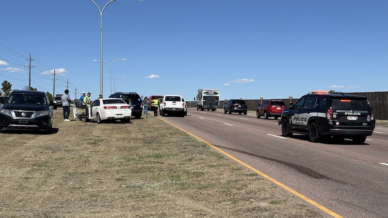 Police on scene of 13-car crash in Colorado Springs