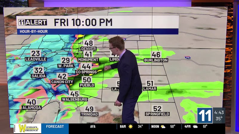 Showers Friday with snow for some overnight