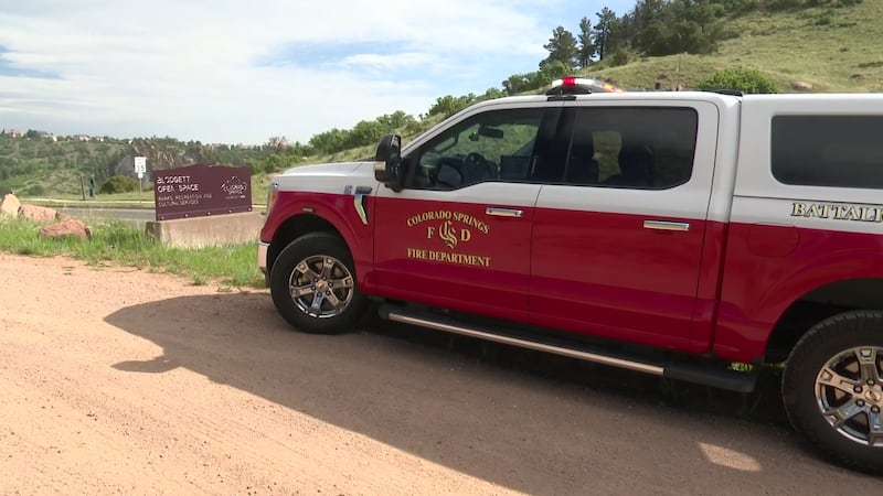 Colorado Springs firefighters rescued a mountain biker who crashed Tuesday morning and...