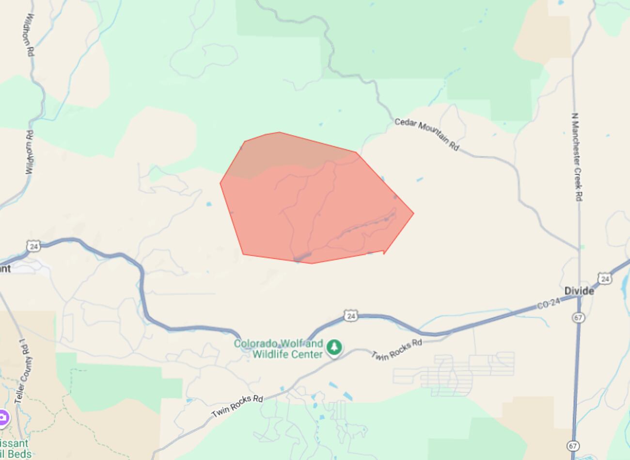 Divide Fire Map Pre-evacuation warnings lifted after brush fire near Divide