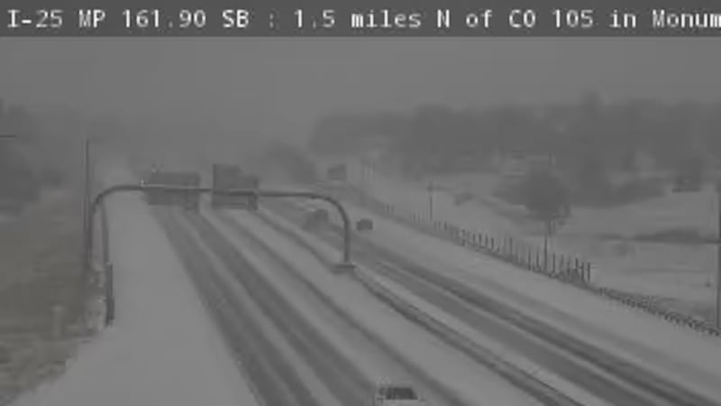 Traffic camera of I-25 in the Monument area