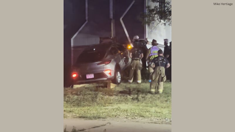 Police and firefighters responded to a vehicle that crashed into a home Monday night in...