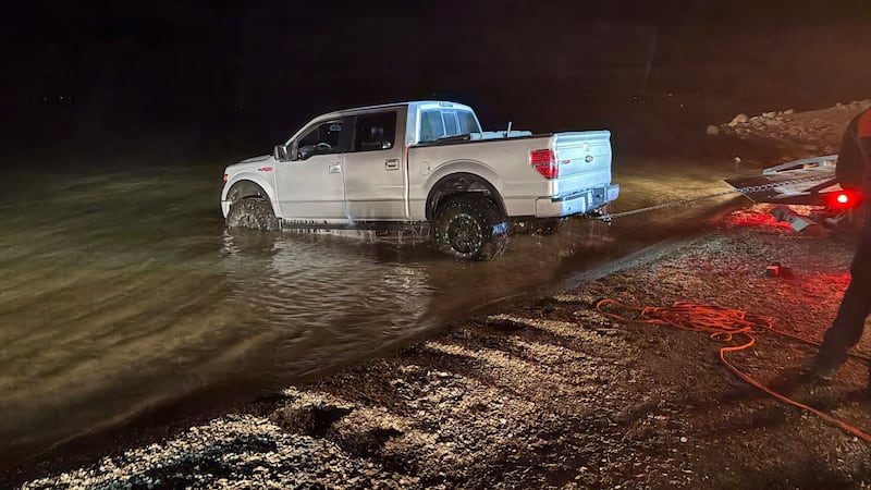Truck pulled out of Lake Pueblo State Park