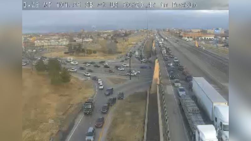 Deadly pedestrian crash causing delays on I-25 in Pueblo