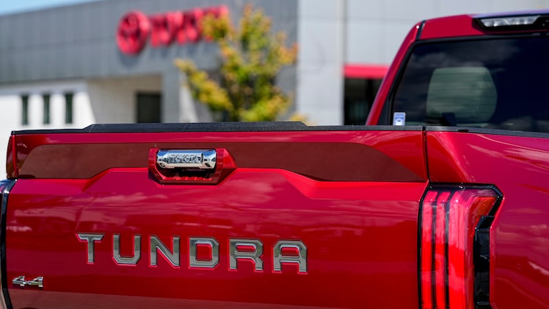 FILE - A view of a 2024 Toyota Tundra 4x4 truck, Thursday, Aug. 17, 2023, in Kennesaw, Ga.