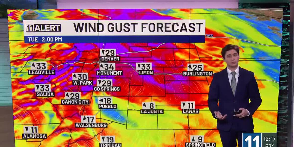 Colorado Springs Monday Forecast: cloudy, breezy, mild.