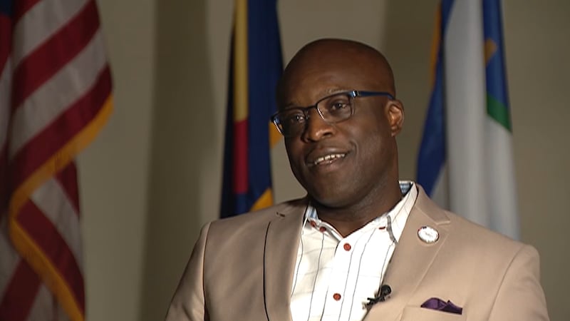 Mayor Yemi Mobolade speaks one-on-one with 11 News Anchor Adam Atchison at the City...