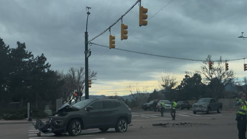 A crash shut down lanes at Research and Rangewood Sunday afternoon.