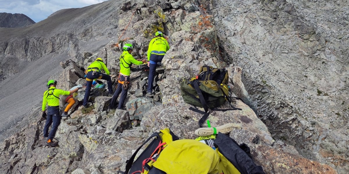 Climber rescued from Colorado 14er after falling and being pinned by ...