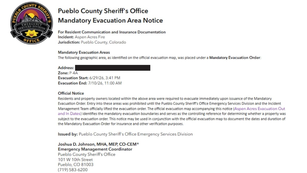 Pueblo County now has a resource to help people document their evacuations.