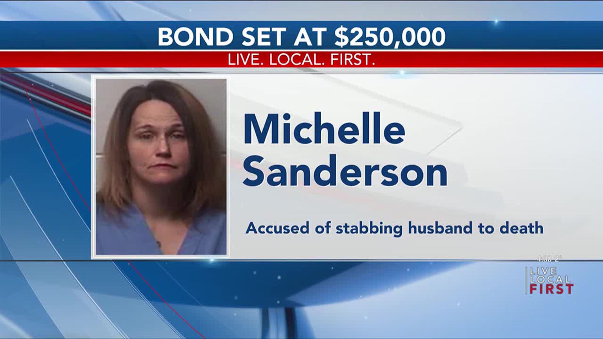 Michelle Sanderson, charged with murder, Richard Sanderson, Tomahawk