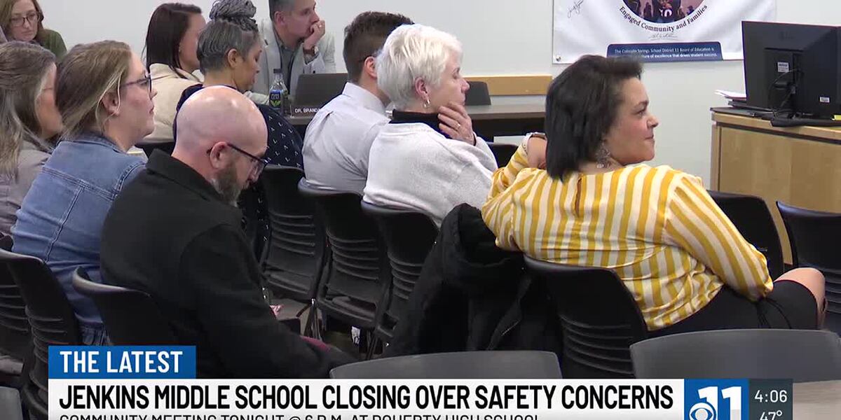 Jenkins Middle School closing over safety concerns; community meeting