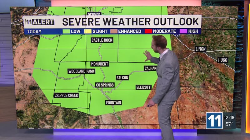 Isolated severe storms this afternoon