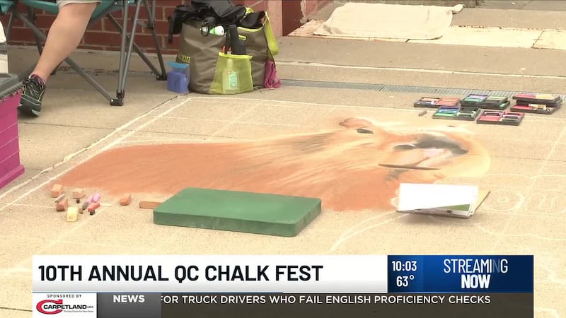 QC Chalk Art Fest underway in Rock Island.