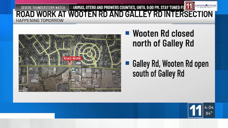 The City said the closure is due to a drainage improvement project.