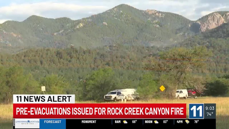 Multiple emergency departments are responding to a blaze burning near Cheyenne Mountain State...