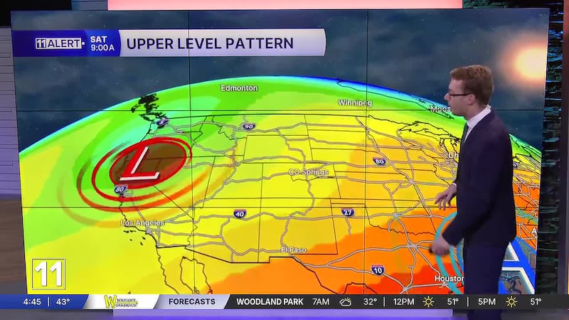 Increasing sunshine and milder Monday
