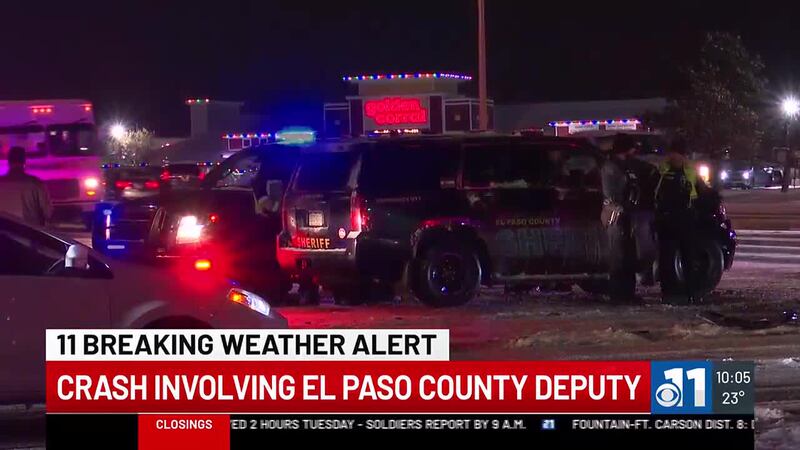 An El Paso County patrol car was involved in a crash.