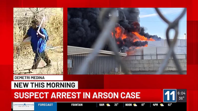 CSPD announced they have arrested a man in connection with a large structure fire that was...