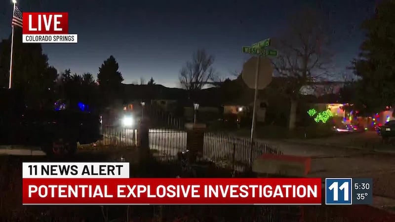 Officers are investigating a report of a potential explosive device found near North Academy...